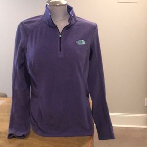 Women’s purple slim fitting fleece pullover